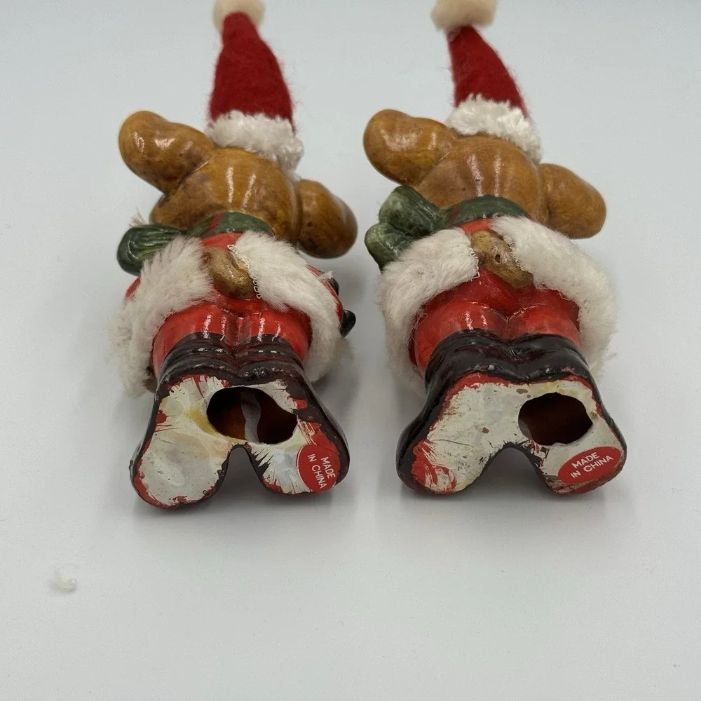 Vintage Set Of‎ Ceramic Santa Mice